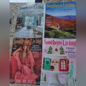4 Southern Living Magazines 2025 lot. September October November December